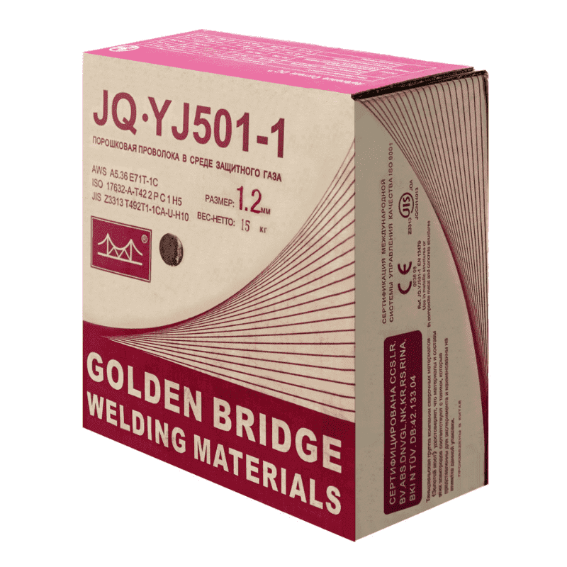 بكرة سلك لحام نصف أوتوماتك بودرة - ماركة جولدن بريدج E71T-1C (JQ-YJ501-1)