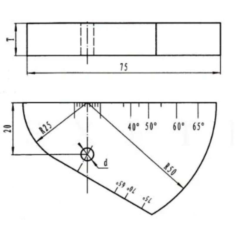 V2 Standard Calibration Block of Ultrasonic Testing - الصورة 2