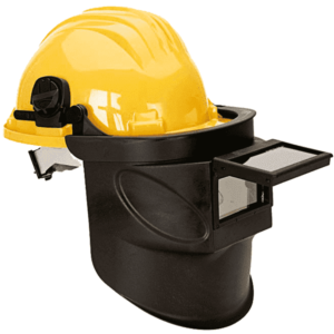 CLIMAX-WELDING FACE SHIELD MOUNTED ON HELMET MODEL 415-A