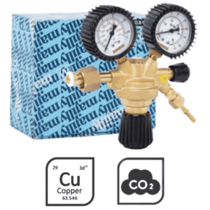 منظم CO2 نحاس CO2 Regulator OXYTURBO Type – Durmiri Brand