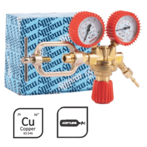 منظم إستلين نحاس Acetylene Regulator OXYTURBO Type – Durmiri Brand