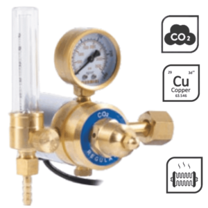منظم CO2 نحاس بالسخان Copper CO2 Regulator With Heater – Durmiri Brand